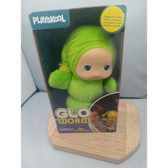 Hasbro Playskool GLO WORM Lullaby PLUSH Snuggle Soothing Music Light - Picture 10 of 10